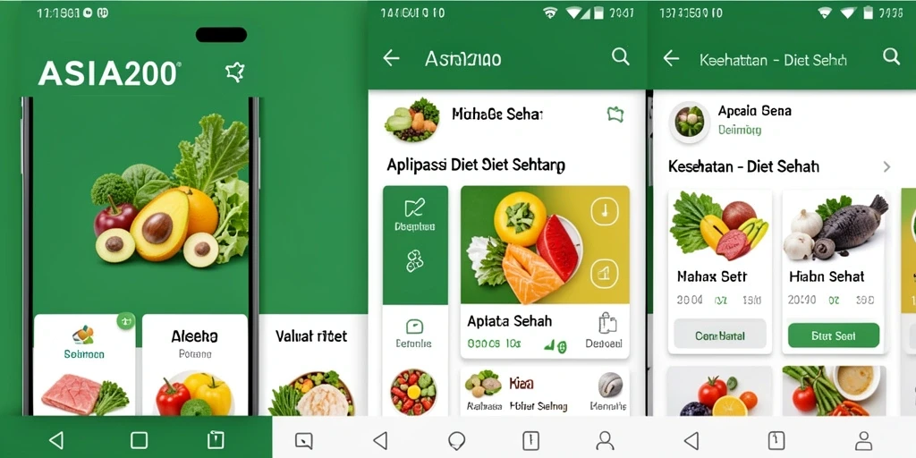 Tampilan ASIA200 dengan fitur Diet Sehat yang menarik.
