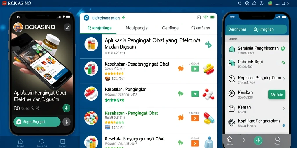 Antarmuka BCKASINO yang user-friendly untuk pengingat obat.