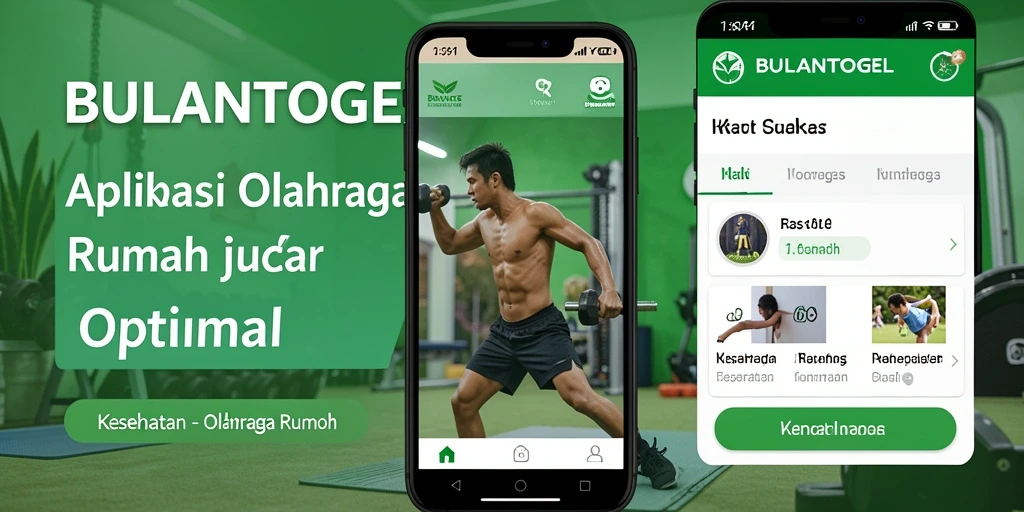 Antarmuka aplikasi BULANTOGEL untuk olahraga rumah.