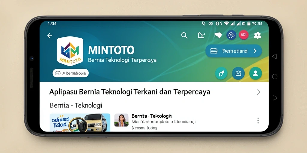Antarmuka utama MINTOTO menampilkan berita teknologi terkini dengan rapi.