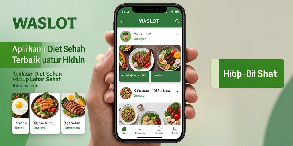 Tampilan antarmuka aplikasi WASLOT yang mudah digunakan untuk diet sehat.